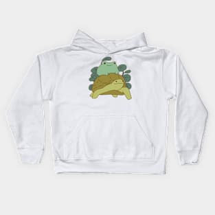 Cute turtle  and Frog Kids Hoodie